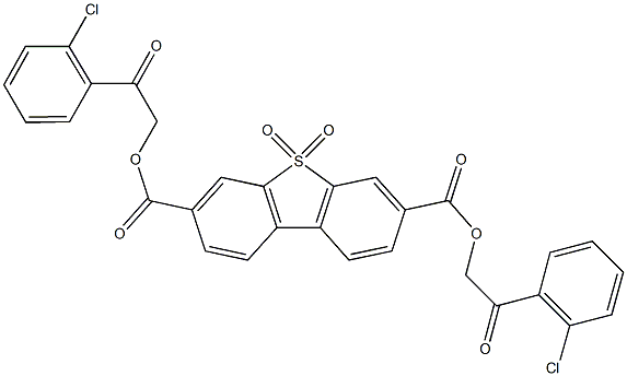 bis[2-(2-chlorophenyl)-2-oxoethyl] dibenzo[b,d]thiophene-3,7-dicarboxylate 5,5-dioxide Structure