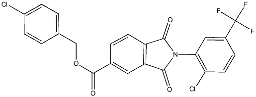 4-chlorobenzyl 2-[2-chloro-5-(trifluoromethyl)phenyl]-1,3-dioxo-5-isoindolinecarboxylate Structure