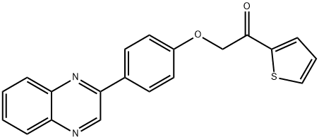 2-[4-(2-quinoxalinyl)phenoxy]-1-(2-thienyl)ethanone 구조식 이미지