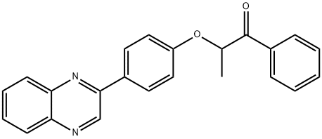 1-phenyl-2-[4-(2-quinoxalinyl)phenoxy]-1-propanone 구조식 이미지