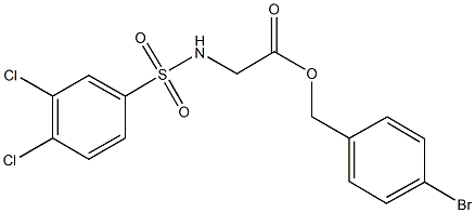 4-bromobenzyl {[(3,4-dichlorophenyl)sulfonyl]amino}acetate 구조식 이미지