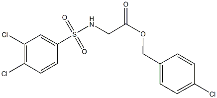 4-chlorobenzyl {[(3,4-dichlorophenyl)sulfonyl]amino}acetate 구조식 이미지