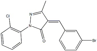 4-(3-bromobenzylidene)-2-(2-chlorophenyl)-5-methyl-2,4-dihydro-3H-pyrazol-3-one 구조식 이미지