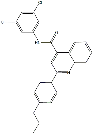 N-(3,5-dichlorophenyl)-2-(4-propylphenyl)quinoline-4-carboxamide Structure