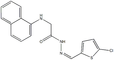 N'-[(5-chloro-2-thienyl)methylene]-2-(1-naphthylamino)acetohydrazide Structure