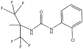 N-(2-chlorophenyl)-N'-[2,2,2-trifluoro-1-methyl-1-(trifluoromethyl)ethyl]urea 구조식 이미지