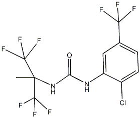 N-[2-chloro-5-(trifluoromethyl)phenyl]-N'-[2,2,2-trifluoro-1-methyl-1-(trifluoromethyl)ethyl]urea 구조식 이미지