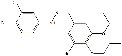 3-bromo-5-ethoxy-4-propoxybenzaldehyde (3,4-dichlorophenyl)hydrazone Structure