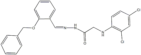 N'-[2-(benzyloxy)benzylidene]-2-(2,4-dichloroanilino)acetohydrazide 구조식 이미지