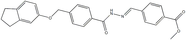methyl 4-(2-{4-[(2,3-dihydro-1H-inden-5-yloxy)methyl]benzoyl}carbohydrazonoyl)benzoate Structure