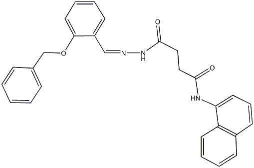 4-{2-[2-(benzyloxy)benzylidene]hydrazino}-N-(1-naphthyl)-4-oxobutanamide Structure