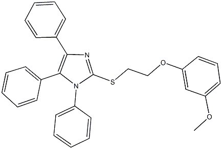 2-{[2-(3-methoxyphenoxy)ethyl]sulfanyl}-1,4,5-triphenyl-1H-imidazole 구조식 이미지