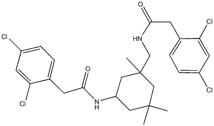 2-(2,4-dichlorophenyl)-N-[3-({[(2,4-dichlorophenyl)acetyl]amino}methyl)-3,5,5-trimethylcyclohexyl]acetamide 구조식 이미지