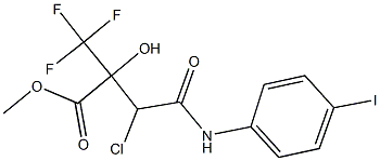 methyl 3-chloro-2-hydroxy-4-(4-iodoanilino)-4-oxo-2-(trifluoromethyl)butanoate 구조식 이미지