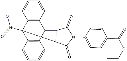 ethyl 4-{1-nitro-16,18-dioxo-17-azapentacyclo[6.6.5.0~2,7~.0~9,14~.0~15,19~]nonadeca-2,4,6,9,11,13-hexaen-17-yl}benzoate Structure