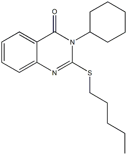 3-cyclohexyl-2-(pentylsulfanyl)-4(3H)-quinazolinone 구조식 이미지