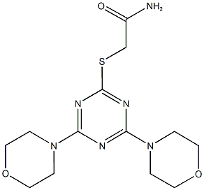 2-{[4,6-di(4-morpholinyl)-1,3,5-triazin-2-yl]sulfanyl}acetamide Structure