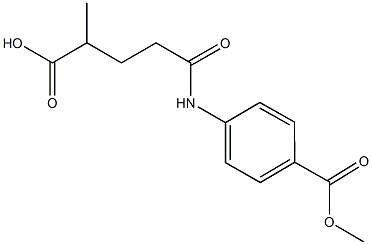 5-[4-(methoxycarbonyl)anilino]-2-methyl-5-oxopentanoic acid 구조식 이미지