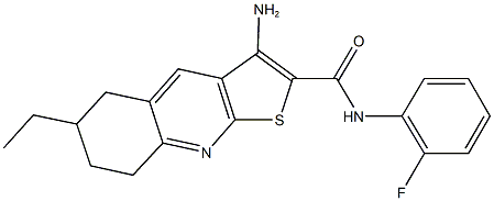 3-amino-6-ethyl-N-(2-fluorophenyl)-5,6,7,8-tetrahydrothieno[2,3-b]quinoline-2-carboxamide Structure