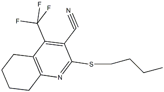 2-(butylsulfanyl)-4-(trifluoromethyl)-5,6,7,8-tetrahydroquinoline-3-carbonitrile Structure