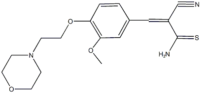 2-cyano-3-{3-methoxy-4-[2-(4-morpholinyl)ethoxy]phenyl}-2-propenethioamide Structure