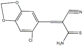 3-(6-chloro-1,3-benzodioxol-5-yl)-2-cyano-2-propenethioamide Structure