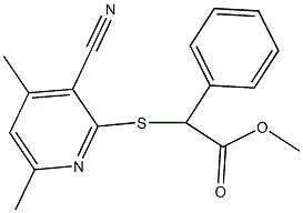 methyl [(3-cyano-4,6-dimethyl-2-pyridinyl)sulfanyl](phenyl)acetate Structure