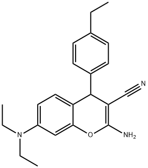 2-amino-7-(diethylamino)-4-(4-ethylphenyl)-4H-chromene-3-carbonitrile Structure