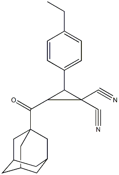 2-(1-adamantylcarbonyl)-3-(4-ethylphenyl)-1,1-cyclopropanedicarbonitrile 구조식 이미지