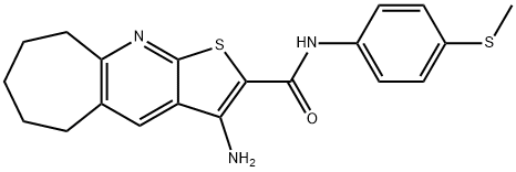 3-amino-N-[4-(methylsulfanyl)phenyl]-6,7,8,9-tetrahydro-5H-cyclohepta[b]thieno[3,2-e]pyridine-2-carboxamide Structure