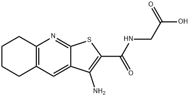 {[(3-amino-5,6,7,8-tetrahydrothieno[2,3-b]quinolin-2-yl)carbonyl]amino}acetic acid 구조식 이미지