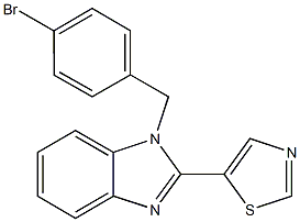 1-(4-bromobenzyl)-2-(1,3-thiazol-5-yl)-1H-benzimidazole 구조식 이미지