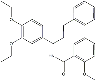 N-[1-(3,4-diethoxyphenyl)-3-phenylpropyl]-2-methoxybenzamide 구조식 이미지