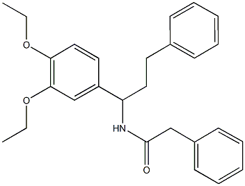 N-[1-(3,4-diethoxyphenyl)-3-phenylpropyl]-2-phenylacetamide Structure