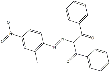 2-({4-nitro-2-methylphenyl}diazenyl)-1,3-diphenyl-1,3-propanedione 구조식 이미지