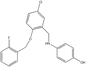 4-({5-chloro-2-[(2-fluorobenzyl)oxy]benzyl}amino)phenol Structure