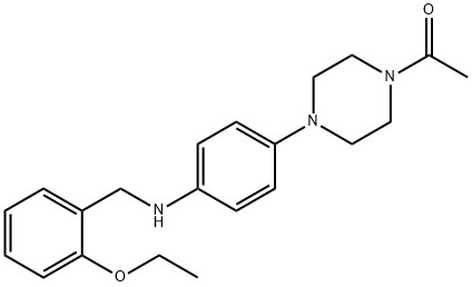 N-[4-(4-acetyl-1-piperazinyl)phenyl]-N-(2-ethoxybenzyl)amine 구조식 이미지