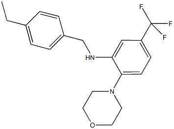 N-(4-ethylbenzyl)-2-(4-morpholinyl)-5-(trifluoromethyl)aniline 구조식 이미지