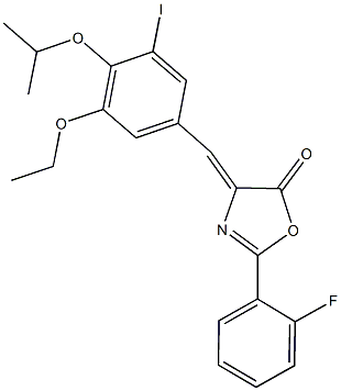 4-(3-ethoxy-5-iodo-4-isopropoxybenzylidene)-2-(2-fluorophenyl)-1,3-oxazol-5(4H)-one Structure