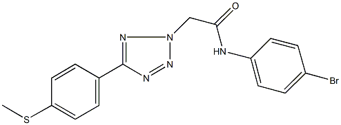 N-(4-bromophenyl)-2-{5-[4-(methylsulfanyl)phenyl]-2H-tetraazol-2-yl}acetamide 구조식 이미지