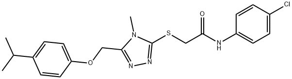N-(4-chlorophenyl)-2-({5-[(4-isopropylphenoxy)methyl]-4-methyl-4H-1,2,4-triazol-3-yl}sulfanyl)acetamide Structure