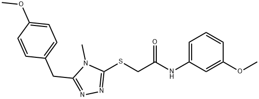 2-{[5-(4-methoxybenzyl)-4-methyl-4H-1,2,4-triazol-3-yl]sulfanyl}-N-(3-methoxyphenyl)acetamide Structure