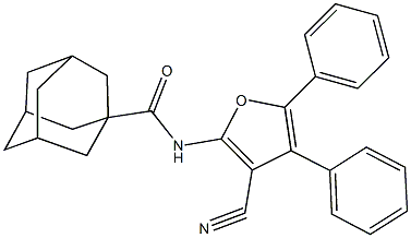 N-(3-cyano-4,5-diphenyl-2-furyl)-1-adamantanecarboxamide 구조식 이미지