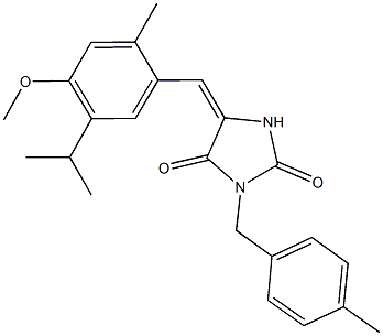 5-(5-isopropyl-4-methoxy-2-methylbenzylidene)-3-(4-methylbenzyl)-2,4-imidazolidinedione 구조식 이미지