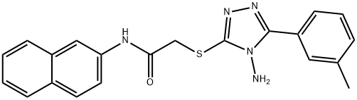 2-{[4-amino-5-(3-methylphenyl)-4H-1,2,4-triazol-3-yl]sulfanyl}-N-(2-naphthyl)acetamide Structure