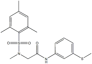 2-[(mesitylsulfonyl)(methyl)amino]-N-[3-(methylsulfanyl)phenyl]acetamide Structure