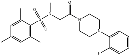 N-{2-[4-(2-fluorophenyl)-1-piperazinyl]-2-oxoethyl}-N,2,4,6-tetramethylbenzenesulfonamide Structure