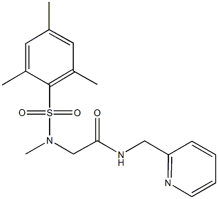 2-[(mesitylsulfonyl)(methyl)amino]-N-(2-pyridinylmethyl)acetamide 구조식 이미지