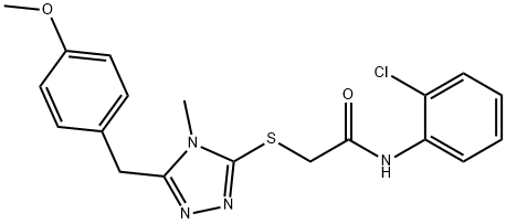 N-(2-chlorophenyl)-2-{[5-(4-methoxybenzyl)-4-methyl-4H-1,2,4-triazol-3-yl]sulfanyl}acetamide Structure