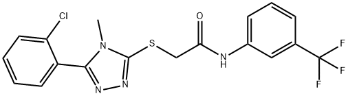 2-{[5-(2-chlorophenyl)-4-methyl-4H-1,2,4-triazol-3-yl]sulfanyl}-N-[3-(trifluoromethyl)phenyl]acetamide Structure
